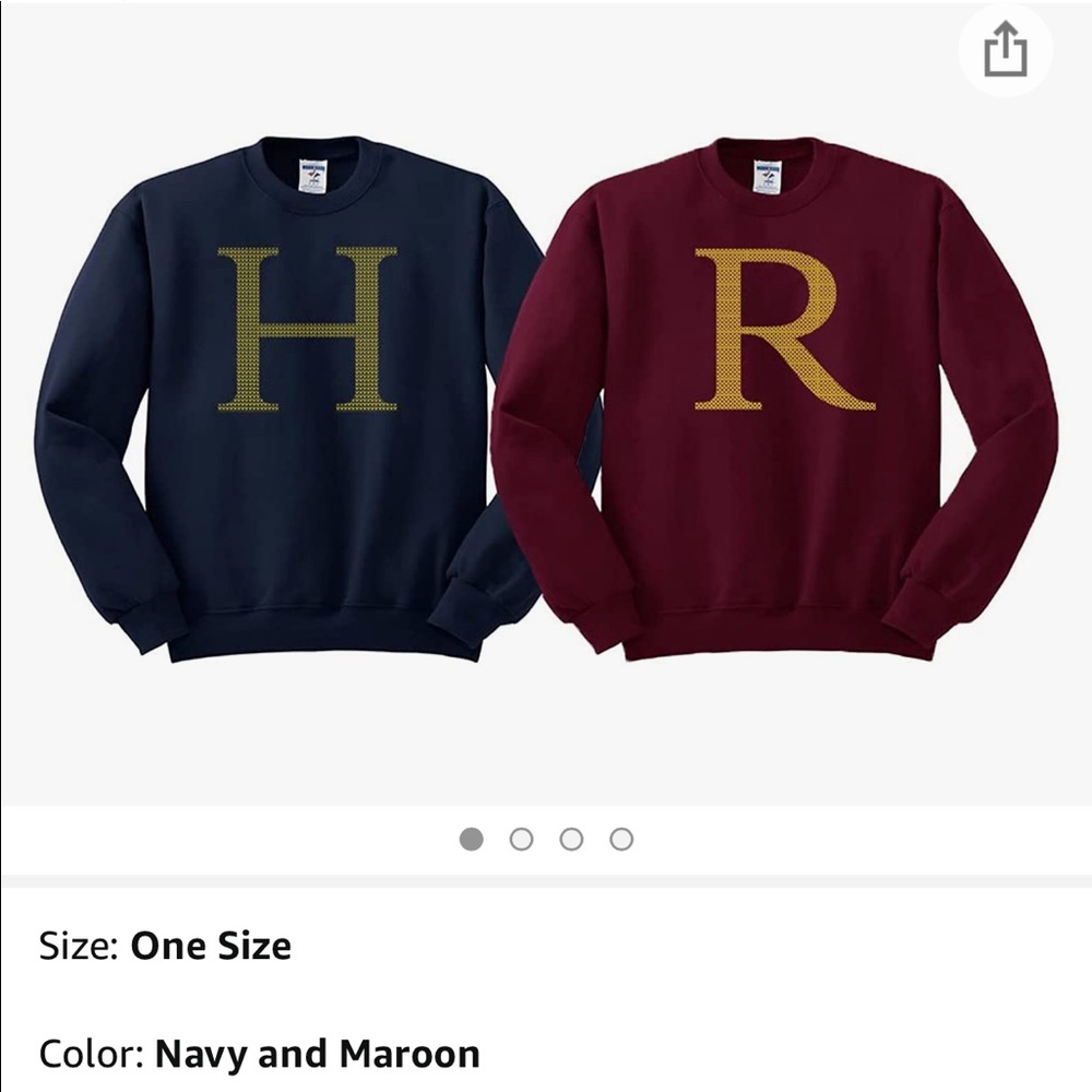 Two Harry Potter matching crewneck sweatshirts